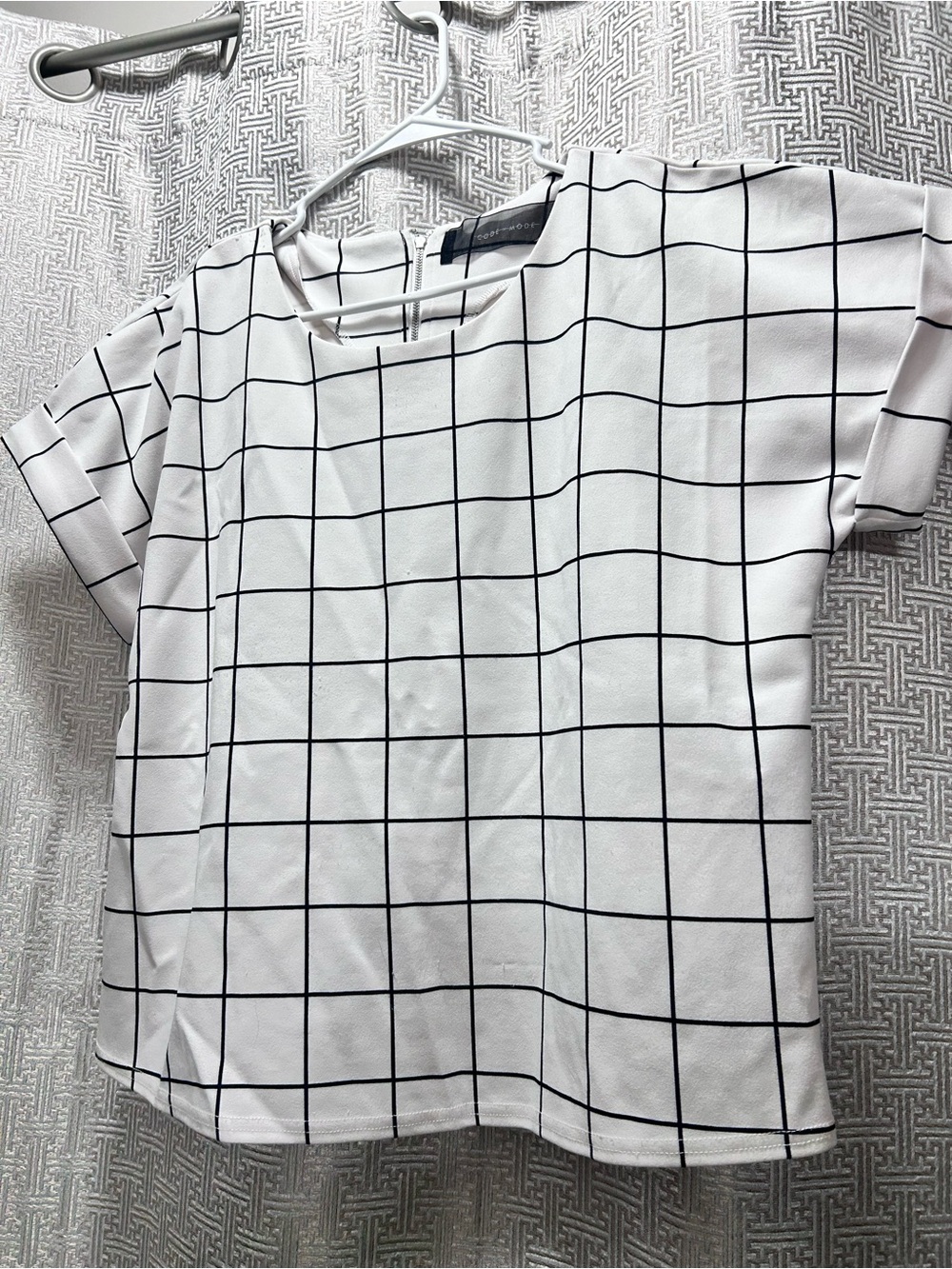 Black and White Blouse